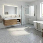 Granit gri fiamat exterior Bianco Real, placaj 60x60x3 cm