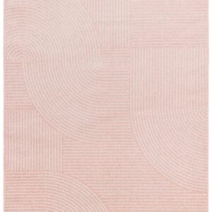 Covor roz modern model geometric Muse Pink Geometric 9 mm 200x290 cm MUSE2002900017