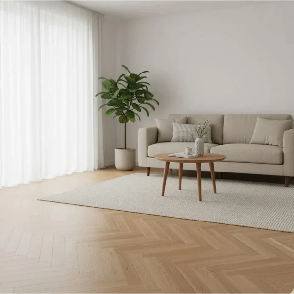 Parchet dublu stratificat stejar lacuit mat 1 strip, Boen Oak Basic, 10x70x470 mm