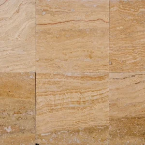 Travertin Romano cream lustruit, placaj, 45,7x45,7 cm, 1,2 cm