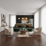 Parchet dublu stratificat nuc american lacuit mat 1 strip Boen Walnut Nature 10x70x470 mm - Parchet dublu stratificat