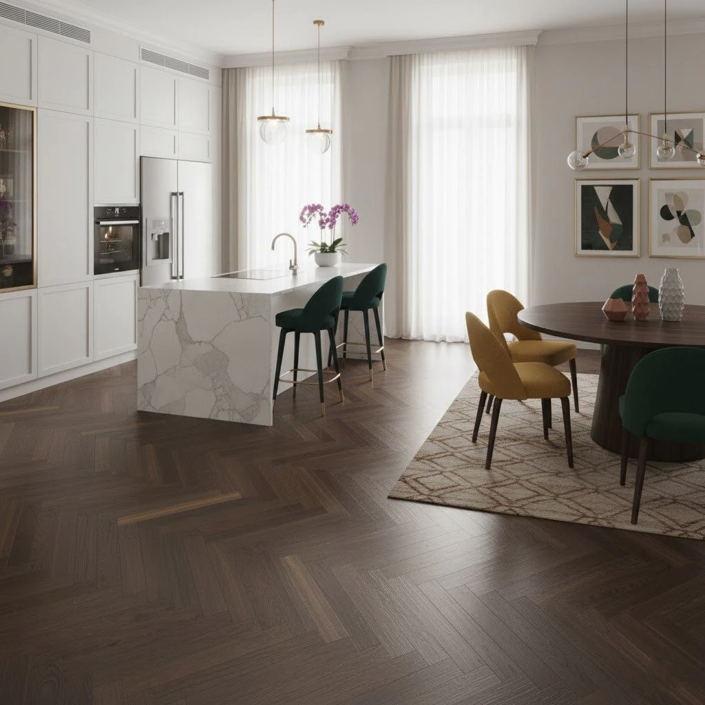 Parchet dublu stratificat stejar afumat, lacuit mat, Nature, Boen, 10x70x470 mm - Parchet dublu stratificat