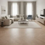 Parchet dublu stratificat stejar albit natural chevron Boen Oak White Nature 10x70x470 mm