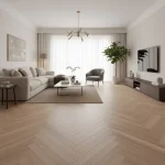 Parchet dublu stratificat stratificat Herringbone Boen Oak White Baltic, stejar albit 10x70x470 mm - Parchet dublu stratificat