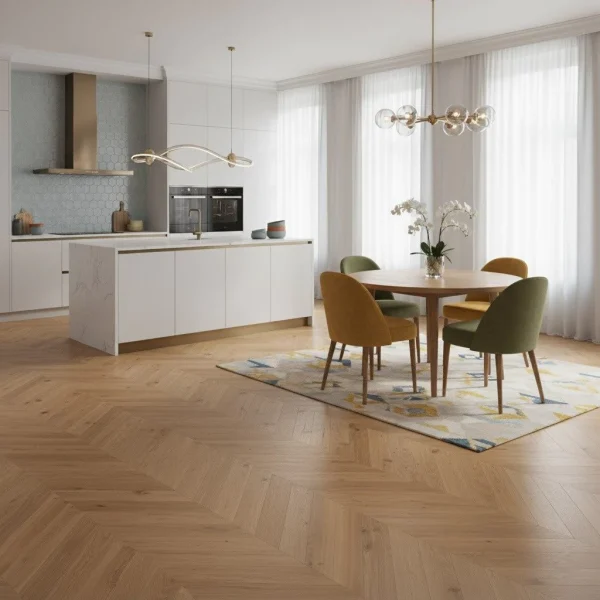 Parchet triplustratificat stejar, uleiat periat, 14x138x611 mm, Animoso, Boen - Parchet herringbone