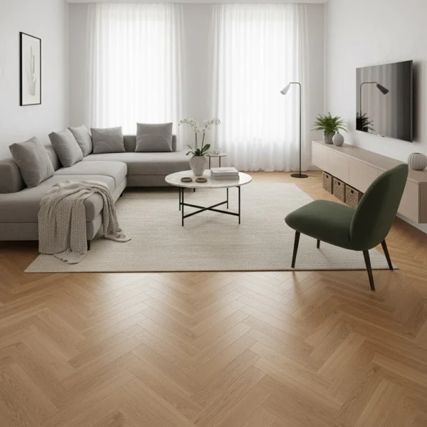 Parchet triplustratificat stejar, uleiat periat, 14x138x690 mm, Adagio, Boen - Parchet herringbone