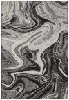 Covor negru modern outdoor model geometric Patio Black Marble 4 mm 200x290 cm PATI2002900019