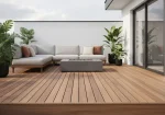 Placă decking lemn Iroko, profil P1, exterior, 20x120 mm