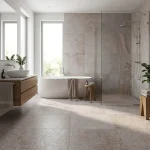 Placaj granit fiamat Amarello Rosa Comercial 60×60 cm