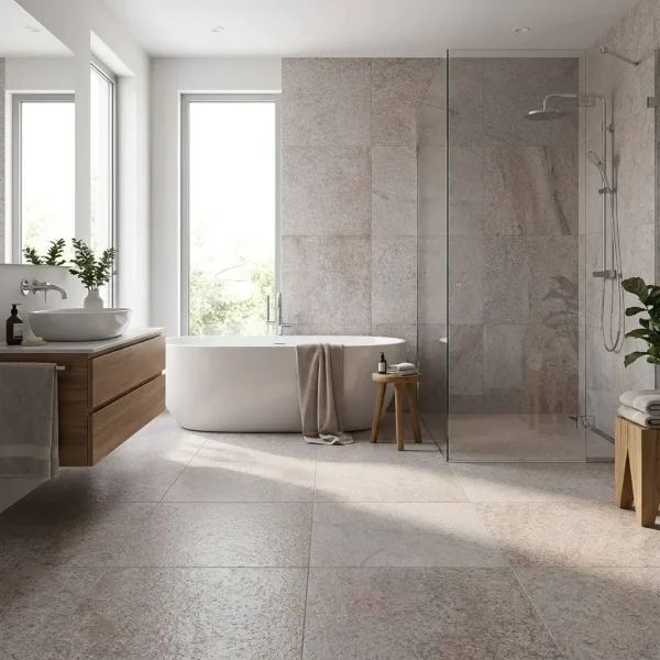 Placaj granit fiamat Amarello Rosa Comercial 60x60 cm