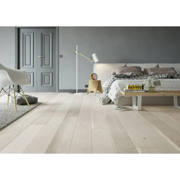 Parchet stejar Cappuccino Grande, lac mat crem, Barlinek, 180x2200x14 mm