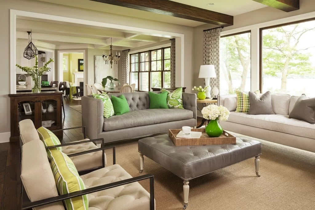 Taupe leather sofa bejul în amenajarea interioară - sfaturi și idei de coloristică și design interior