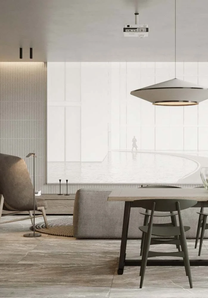 Camera gri deschis pentru un design elegant si minimalist