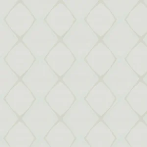 Perdea alb verde cu model geometric, Alexa Gardisette, 295 cm