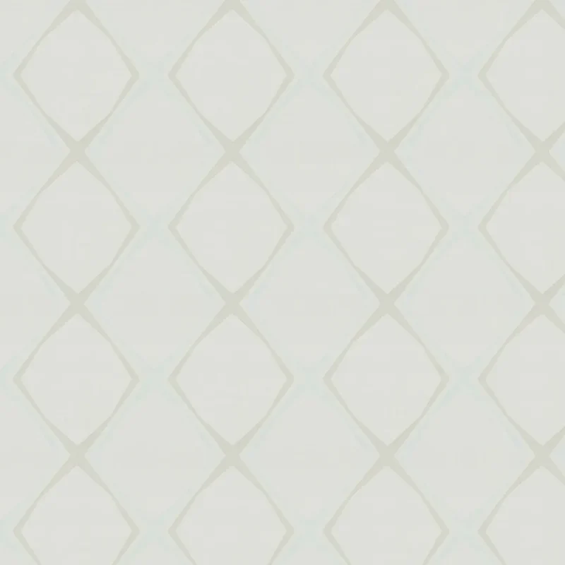 Perdea alb verde cu model geometric, Alexa Gardisette, 295 cm