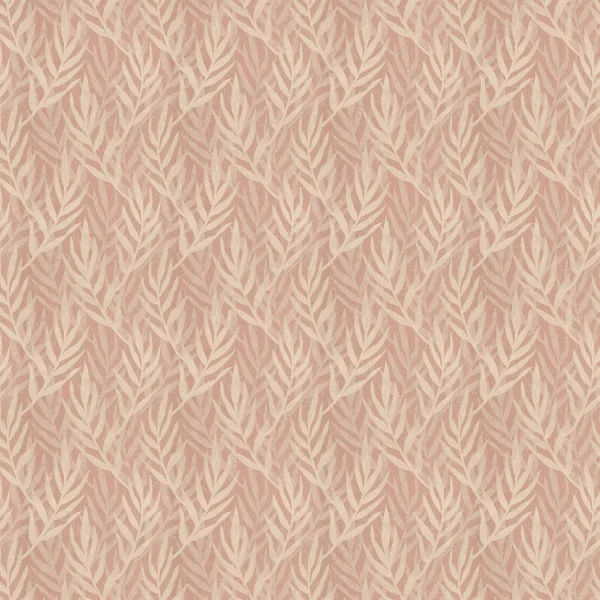 Material draperie jacquard floral roz-piersică Amica, poliester-bumbac, 137 cm lățime