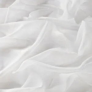 Perdele model floral alb din poliester Donna Gardisette latime material 290 cm