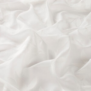 Perdele model floral alb din poliester si bumbac printat Franka Gardisette latime material 295 cm