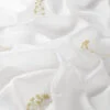 Perdele model floral alb mustar din poliester brodat Floria Gardisette latime material 295 cm