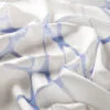 Perdele model grafic alb albastru vascoza si din poliester printat Cell Gardisette latime material 295 cm