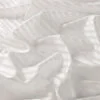Perdele model in dungi alb argintiu din poliester voal Beta Gardisette latime material 300 cm