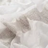 Perdele model in dungi alb maro din poliester brodat Crisscross Gardisette latime material 300 cm