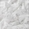 Perdele model ornamental alb gri din poliester printat Athena Gardisette latime material 295 cm