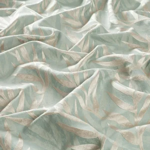 Material draperii verde pastel auriu, jacquard, Amica Gardisette,137 cm
