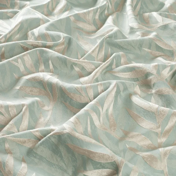Material draperii verde pastel auriu, jacquard, Amica Gardisette,137 cm