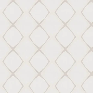 Perdea alb crem poliester, design geometric, Alexa Gardisette, 295 cm