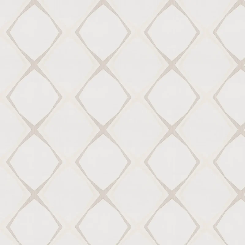 Perdea alb crem poliester, design geometric, Alexa Gardisette, 295 cm
