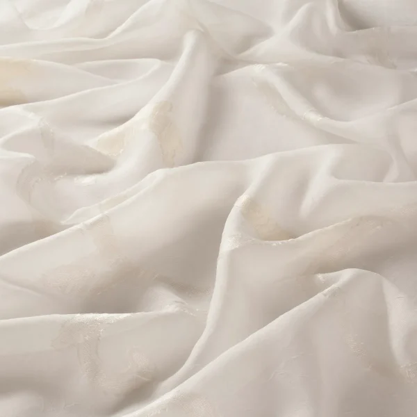 Perdea crem bej transparentă ornamentală Alegra, Gardisette, 280 cm