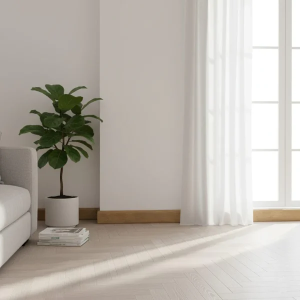 Plinta lemn furnir stejar închis, 2200 x 60 x 16 mm, Barlinek