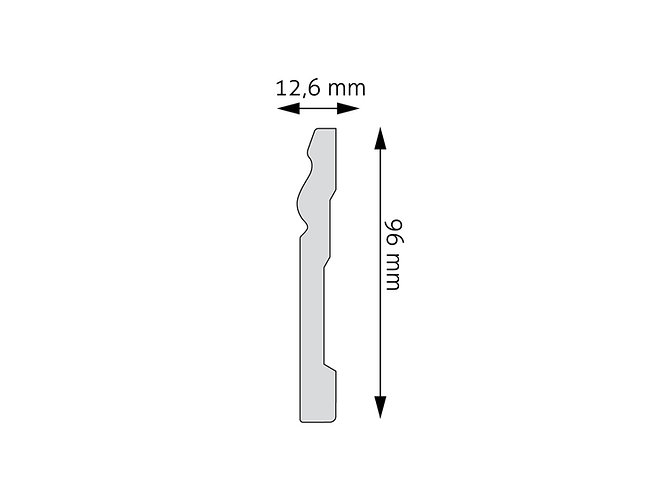 Plinta Durotec 08 – 244×9.6×1.2 cm