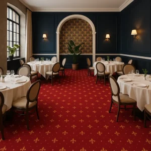 Mochetă roșie, model crini imperiali, Locanda 10, BALTA, 4ml