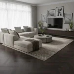 Parchet SPC Herringbone Stejar Empire Oak maro închis 592x148mm - Parchet SPC