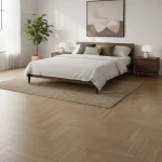 Parchet laminat cu model spic de grâu, Herringbone Praline Oak Alsafloor, 615x123x12mm