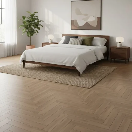 Parchet laminat Herringbone 12mm AC6 4V 5G 535 Praline Oak Alsafloor