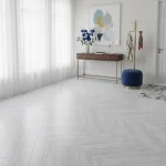 Parchet laminat finisaj alb-gri, herringbone 12mm AC6 4V 5G 627 Polar Oak Alsafloor - Parchet herringbone