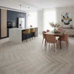 Parchet laminat gri-bej, herringbone 12mm AC6 4V 5G 619 Sardinia Oak Alsafloor - Parchet herringbone