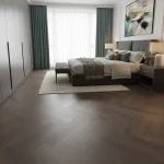 Parchet laminat model spic de grâu, herringbone 12mm AC6 4V 5G 528 Chestnut Oak Alsafloor