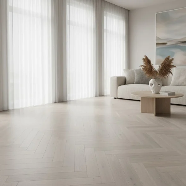 Parchet triplustratificat stejar Cappuccino, lăcuit, 180 mm, Herringbone, Barlinek - Parchet herringbone