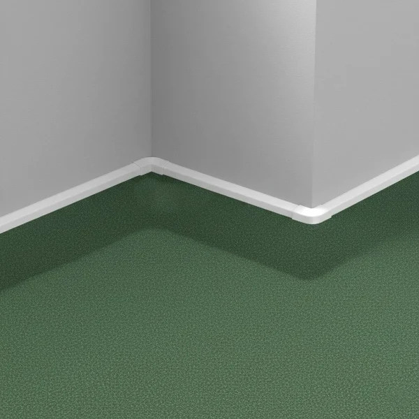 Plinta pvc pentru mocheta, fara canal cablu, alba, 25443 101 4ml