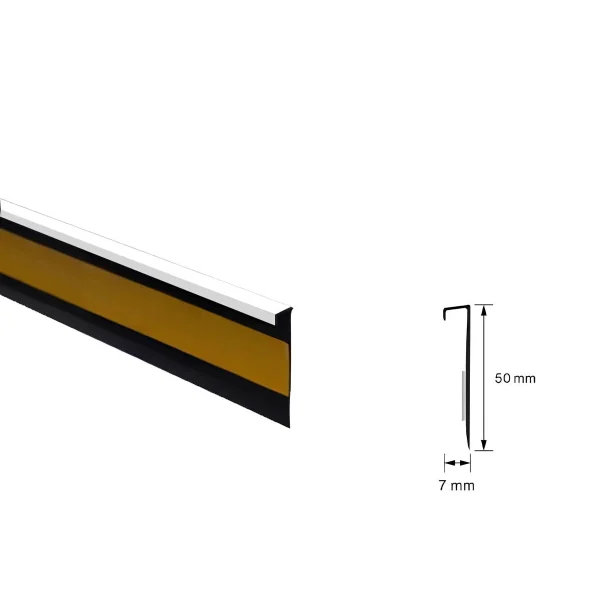 Plinta pvc pentru mocheta, fara canal cablu, alba, 25443 101 4ml