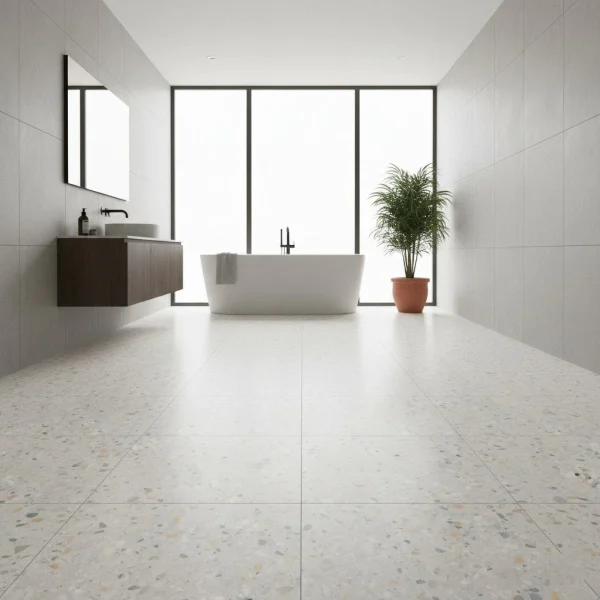 Gresie beige MAT, porțelanata, Macchia, Tubądzin, 598x598 mm 1.43mp/cut