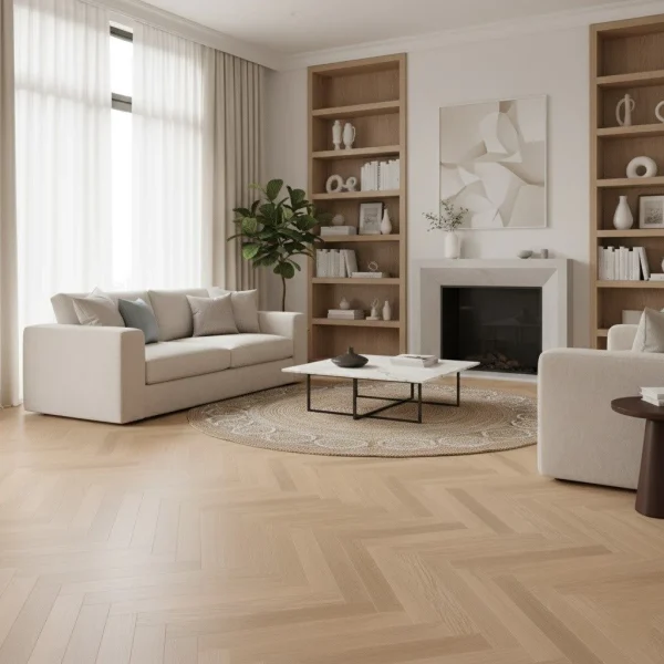 Parchet dublu stratificat stejar albit Boen Prestige 470mm Oak Basic - Parchet dublu stratificat