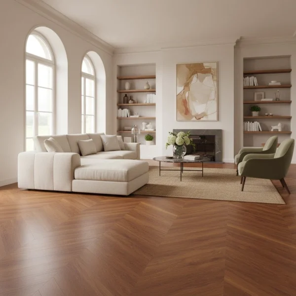 Parchet LVT Project Floor PLANKWOOD, stejar mediu, model spic PW3535-FP - OUTLET