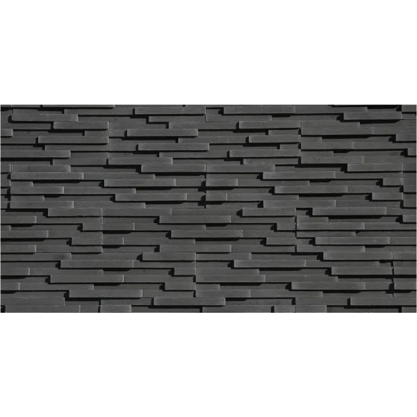 Piatra decorativa beton, interior exterior, antracit, aspect lemn, Stegu Toronto 3, 0.45 mp