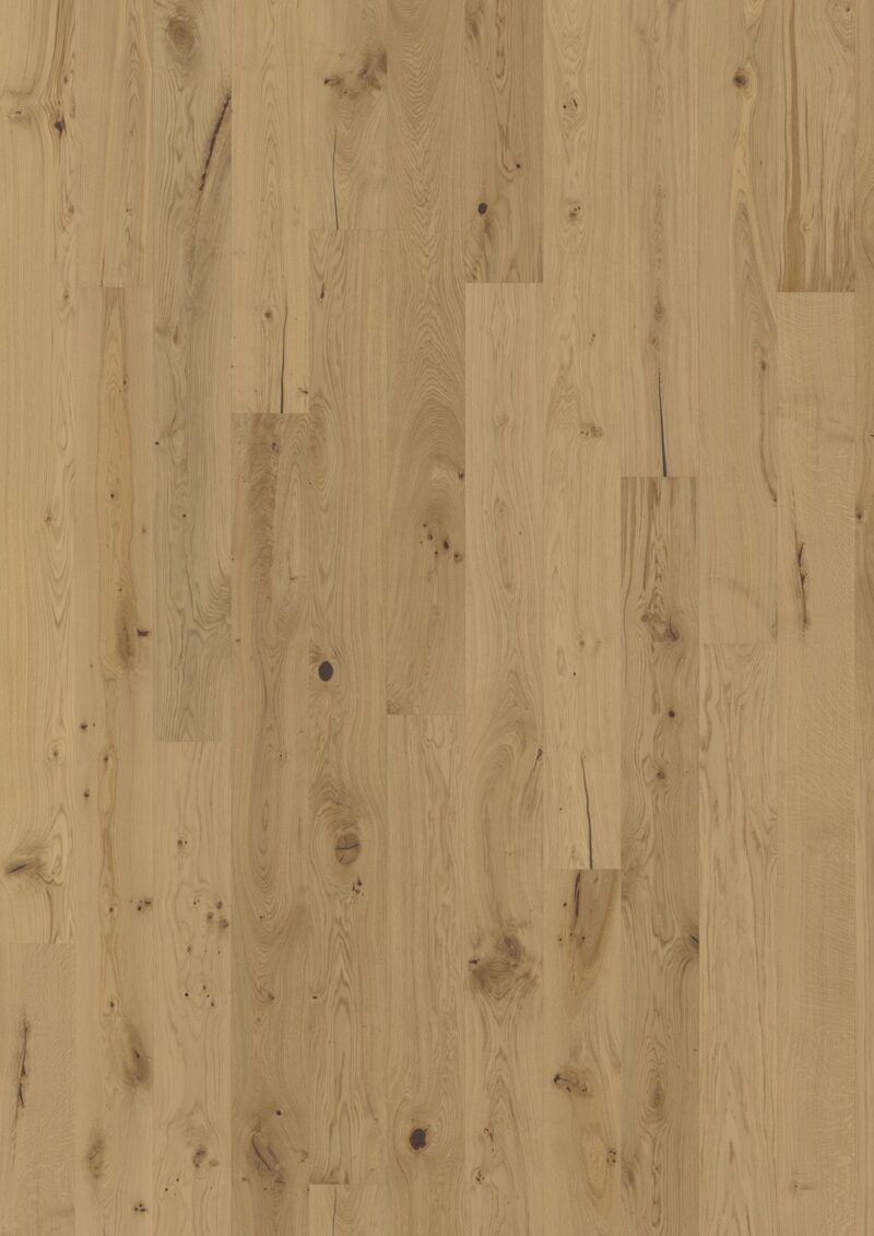 Parchet Kahrs Lux Rise stejar lacuit ultra mated alb baituit periat micro-canelat 1-strip 2266x187x15 mm 151N9AEK04KW220 - imagine 2