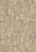 Parchet triplu-stratificat din stejar alb lacuit mat periat Palazzo Biondo, French pattern, Kahrs, 2426x198.5x15 mm